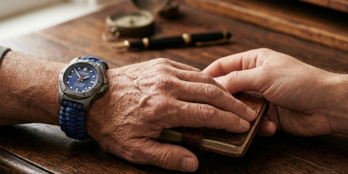 Padre e hijo adulto con reloj - Día del Padre Zapata Joyeros Barcelona